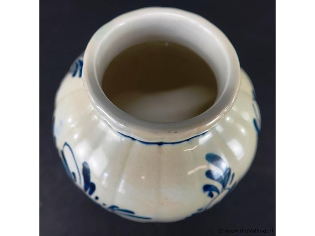 Oude delfstblauwe vaas - afbeelding 4 van  5