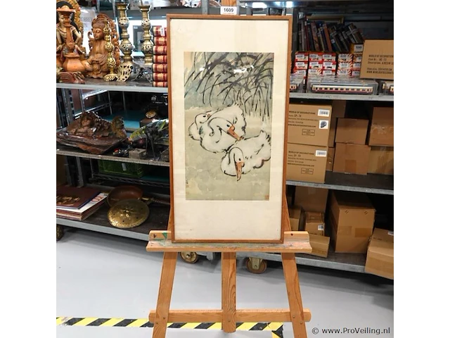 Oude druk chinese kunstenaar xu beihong (1895–1953) - afbeelding 1 van  5