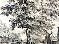 Oude druk gezicht van het corvers-hof tot amsterdam - afbeelding 4 van  5