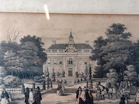 Oude druk gezigt op het kasteel overbeek te velp - afbeelding 3 van  5