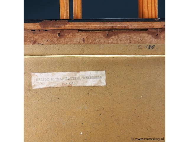 Oude druk gezigt op het kasteel overbeek te velp - afbeelding 5 van  5