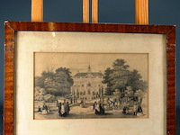 Oude druk gezigt op het kasteel overbeek te velp - afbeelding 2 van  5