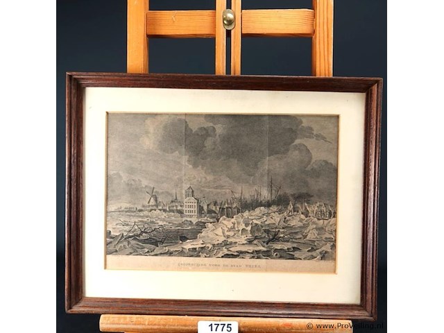 Oude druk ijsopkruijing voor de stad thiel - afbeelding 1 van  5