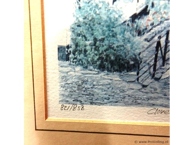 Oude druk vissersdorp clovelly in devon, engeland. - afbeelding 4 van  5