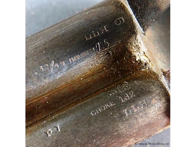 Oude dubbelloopse geweer loop - afbeelding 5 van  5