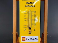 Oude emaillen shell butagas thermometer - afbeelding 1 van  6