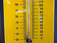 Oude emaillen shell butagas thermometer - afbeelding 3 van  6