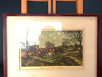 Oude engelse jachtprent - afbeelding 1 van  5