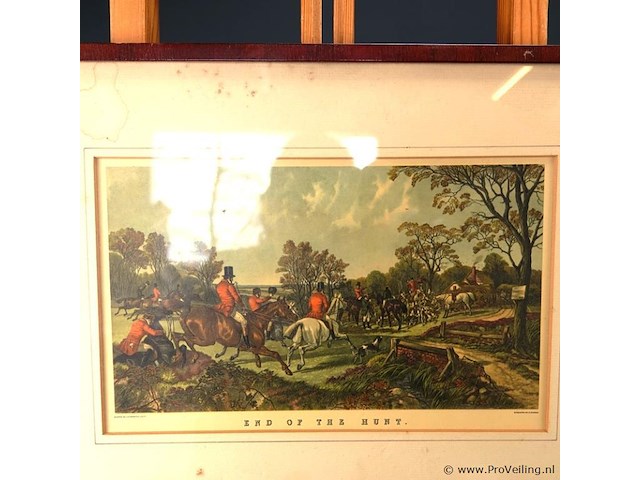 Oude engelse jachtprent - afbeelding 2 van  5
