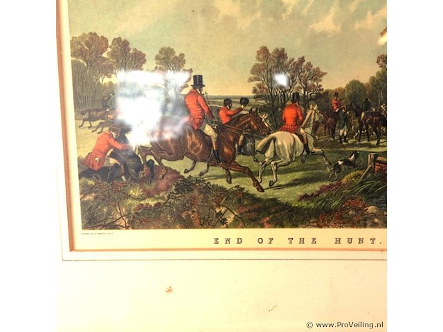 Oude engelse jachtprent - afbeelding 3 van  5