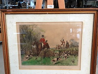 Oude engelse jachtprent - afbeelding 2 van  5