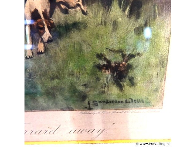 Oude engelse jachtprent - afbeelding 4 van  5