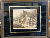 Oude engelse prent outside of a country alehouse