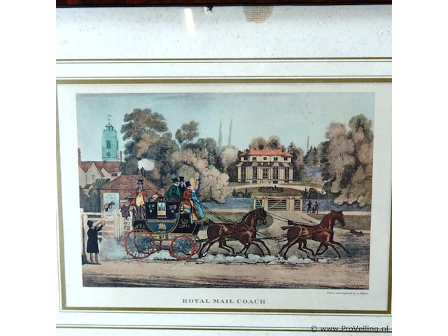 Oude engelse prent - afbeelding 3 van  5