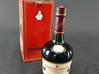 Oude fles courvoisier luxe *** (3 star) cognac uit vermoedelijk de jaren 80