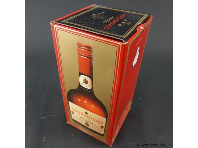 Oude fles courvoisier luxe *** (3 star) cognac uit vermoedelijk de jaren 80 - afbeelding 5 van  5