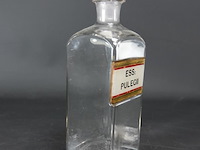 Oude glazen apothekers pot - afbeelding 2 van  5