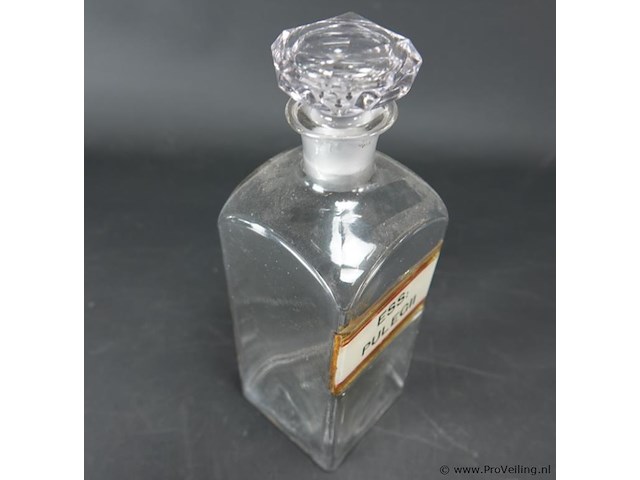 Oude glazen apothekers pot - afbeelding 3 van  5