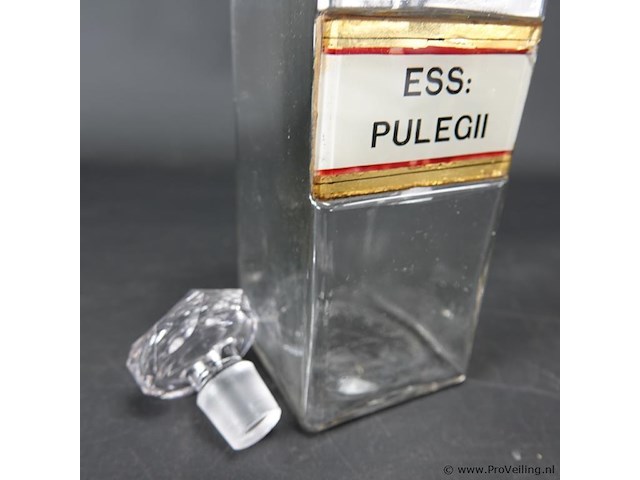 Oude glazen apothekers pot - afbeelding 4 van  5