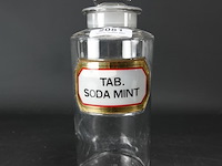 Oude glazen apothekers pot - afbeelding 2 van  5