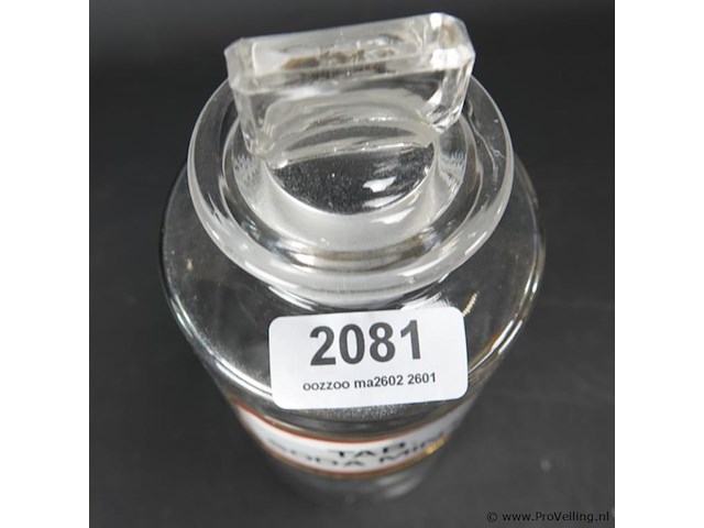 Oude glazen apothekers pot - afbeelding 3 van  5