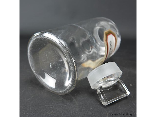 Oude glazen apothekers pot - afbeelding 5 van  5