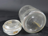 Oude glazen dekselpot - afbeelding 5 van  5