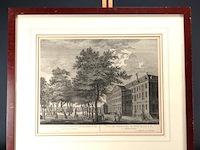 Oude gravure uitzicht van 't admiraliteits- of lands-magazijn tot amsterdam - afbeelding 1 van  5