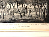 Oude gravure uitzicht van 't admiraliteits- of lands-magazijn tot amsterdam - afbeelding 3 van  5