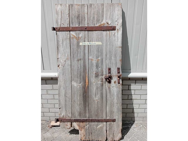 Oude houten deur 206x95cm - afbeelding 1 van  1