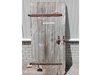 Oude houten deur 206x95cm - afbeelding 1 van  1
