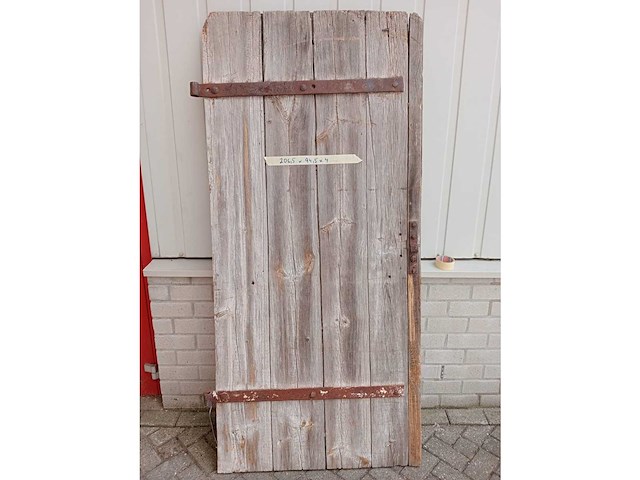 Oude houten deur 206x95cm - afbeelding 1 van  1