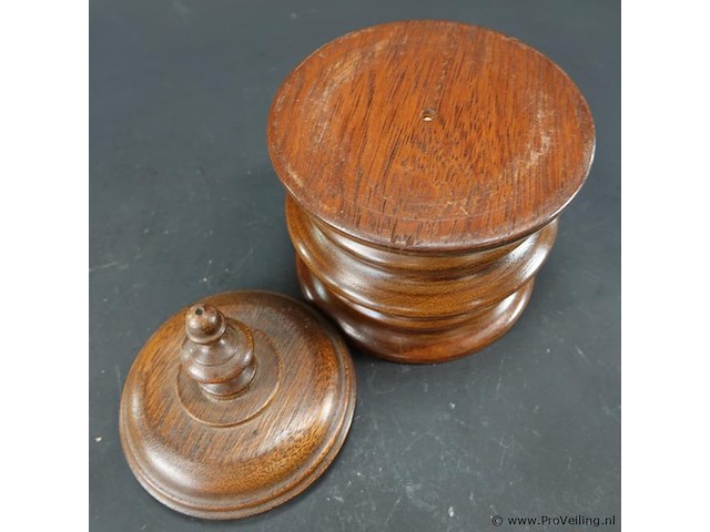 Oude houten tabakspot - afbeelding 5 van  5