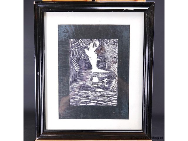 Oude houtsnede - afbeelding 2 van  5