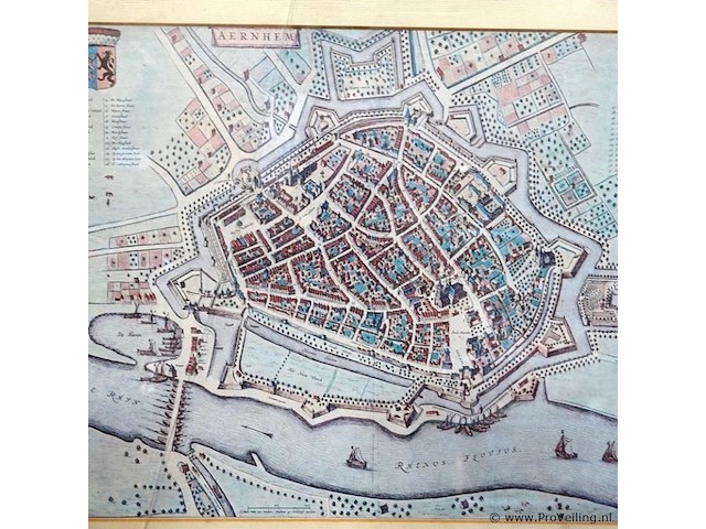 Oude kaart aernhem - afbeelding 2 van  5
