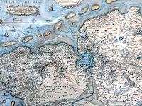 Oude kaart frisia, groninghe - afbeelding 3 van  5