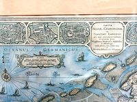 Oude kaart frisia, groninghe - afbeelding 4 van  5
