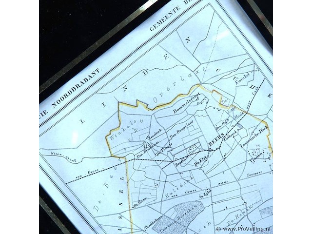 Oude kaart gemeente beers - afbeelding 3 van  5