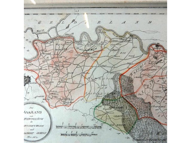Oude kaart maasland - afbeelding 2 van  5