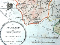 Oude kaart maasland - afbeelding 3 van  5