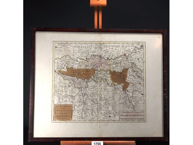 Oude kaart midden nederland - afbeelding 1 van  5