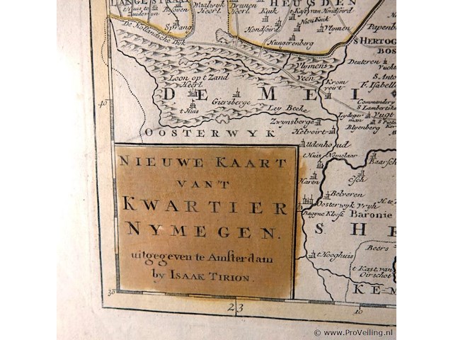 Oude kaart midden nederland - afbeelding 3 van  5