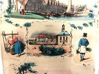 Oude kleuren druk drentse steden - afbeelding 3 van  5