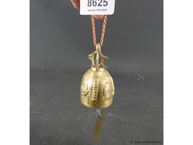 Oude koper/messing bel - afbeelding 1 van  5