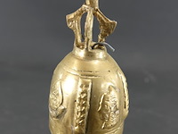 Oude koper/messing bel - afbeelding 2 van  5