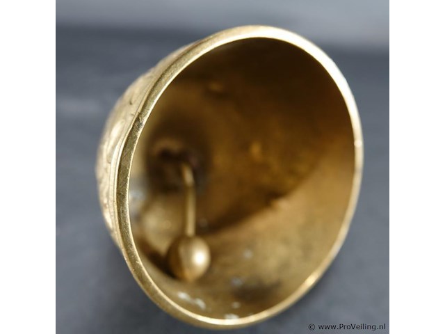 Oude koper/messing tafelbel - afbeelding 5 van  5