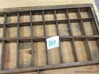 Oude letterbak l:85 br:35. - afbeelding 3 van  3