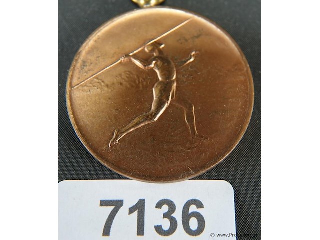 Oude medaille - afbeelding 1 van  3