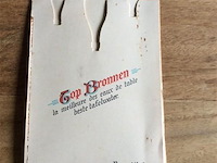 Oude menukaart top -bronnen - afbeelding 3 van  3