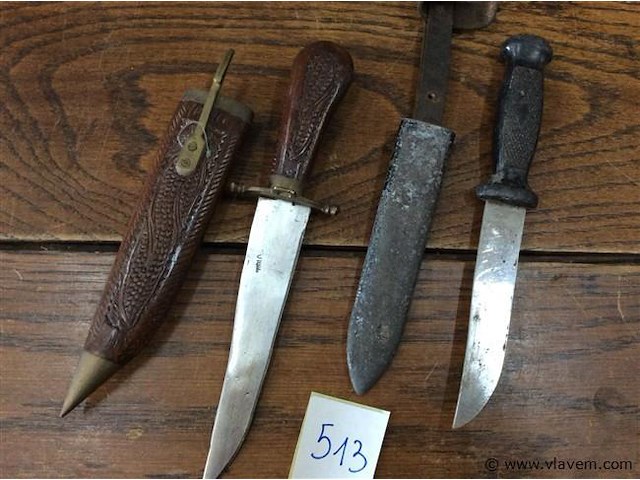 Oude messen in schede 2st - afbeelding 3 van  3